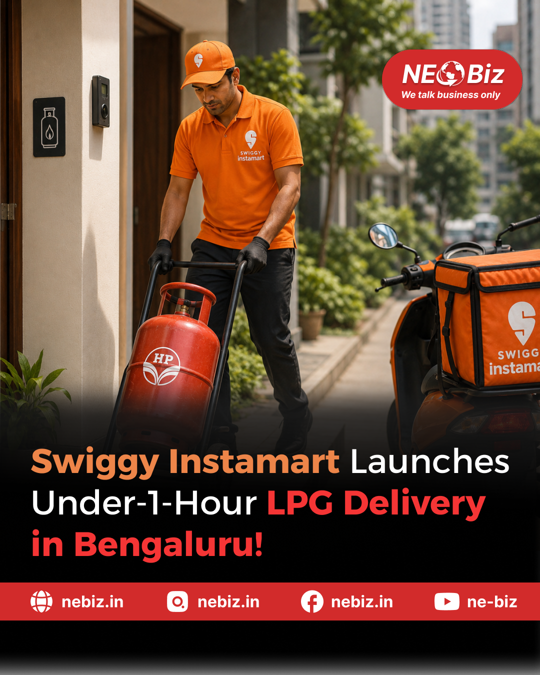 Swiggy Instamart Launches 30–45 Minute LPG Cylinder Delivery in Bengaluru